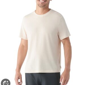 Smartwool Mens Perfect Crew Short Sleeve Beige T Shirt